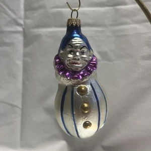 Vintage Handblown Glass Clown Christmas Ornament West Germany - Picture 1 of 4