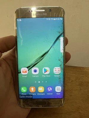 Samsung Galaxy S6 Edge SM-G925R4 Platino Dorado *PANTALLA ROTA* FUNCIONA Desbloqueado Foto 1 de 4