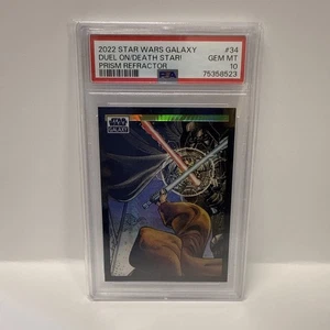 2022 Topps Star Wars Galaxy Duel on the Death Star Prism Refractor /75 SP PSA 10 - Picture 1 of 2