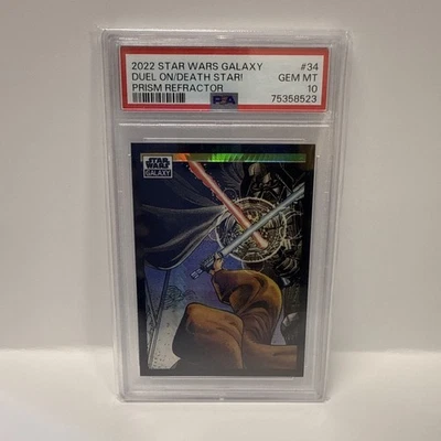 2022 Topps Star Wars Galaxy Duel on the Death Star Prism Refractor /75 SP PSA 10 - Image 1 of 2