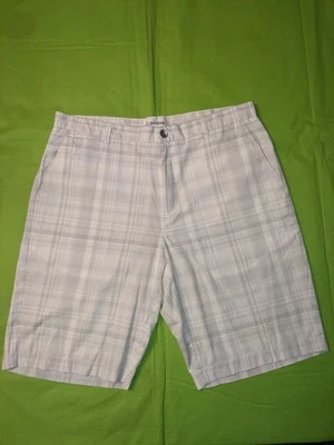 Шорты мужские Calvin Klein 34 белые серые клетчатые китайские бермудские повседневные для улицы пляжа - Изображение 1 из 4