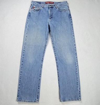 Vintage Guess Denim Jeans Men's Size 32x30 Blue Faded Stained Grunge 1990's - Image 1 of 4