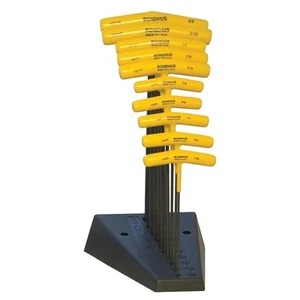 BONDHUS 10 Piece, T-Handle Cushion Grip Hex Key Set 15390 - Picture 1 of 6
