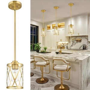 Luces Colgantes Isla de Cocina, Oro Cepillado Moderno Cocina Colgante Iluminación O... - Imagen 1 de 8