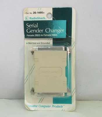 Radio Shack 26-1495B Serial Gender Changer - Female DB25 to Female DB25 - NEW - Image 1 of 3