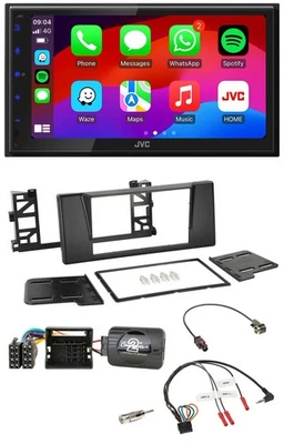 JVC Bluetooth USB Lenkrad 2DIN DAB Autoradio für BMW 5er E39 01-03 Quadlock - Bild 1 von 4