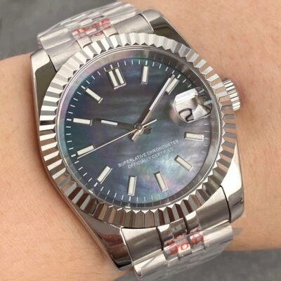 36MM MOP Shell Dial 20ATM Diver NH35 Automatic Watch Men Luminous Slide Buckle - Image 1 of 4