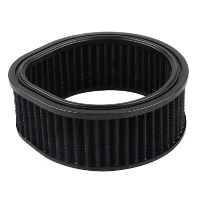 Motor Air Filter Black Element For Harley Softail Springer Electra Glide Dyna Foto 1 de 4