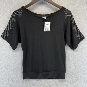 Top donna espresso leggero taglia small nero manica corta nuovo con etichetta - Foto 1 di 10