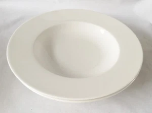 Villeroy And Boch Twist White Rimmed Soup Bowls X 2 - Picture 1 of 3