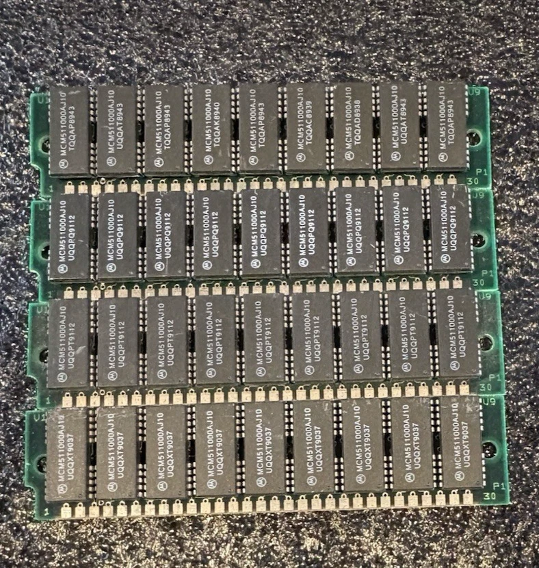 PC de memoria 4 MB 4 x 1 MB 30 pines SIMM 100ns PLATA MCM91000S, IBM 286/386 *PROBADO* Foto 1 de 4