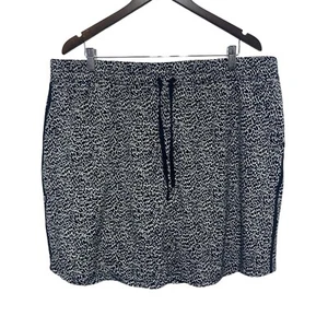Falda T Talbots Mujer 2X Negro Blanco Estampado Animal Pantalones Cortos Adjuntos Cintura Elástica - Imagen 1 de 9