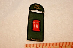 Vintage Cuggly Wugglies London Phone Booth Brooch Pin - Picture 1 of 4