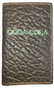 Vtg 1950's Coca-Cola Salesman Order Book Cover Portfolio Grained Leather Brown - Picture 1 of 6