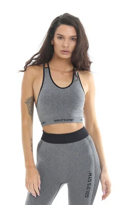 (003) Sujetador deportivo Gold's Gym Seamless Athletic Crop Top para mujer | Diseño entrecruzado Foto 1 de 4