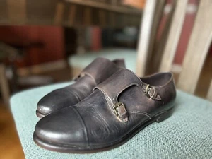 SILVANO SASSETTI Double-Buckle Monk Strap US 6 EU 36 Brown LeatherShoes - Picture 1 of 20