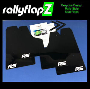 Mud Flaps Mudflaps & Fixings FITS: Ford Focus RS Mk2 Black 4mm PVC*Gloss RS-W
