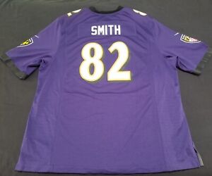 Torrey Smith Jersey Mens XL Nike Baltimore Ravens Purple #82 Football NFL
