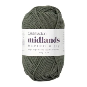 Cleckheaton Midlands Merino 8Ply Wool 50G Ball #8819 Buttongrass - Picture 1 of 4