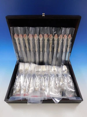 Juego de cubiertos de plata esterlina barroco español de Reed & Barton servicio 48 piezas nuevo Foto 1 de 4