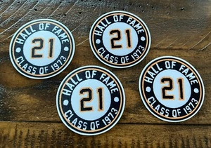 (LOT OF 4) Roberto Clemente HOF Pittsburgh Pirates 3in. Iron Sew On Patch Jersey - Picture 1 of 6