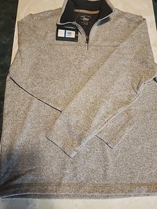 Mens G. H. BASS & CO. Silver Birch 1/4 Zipper Collared Sweater Size XL - Picture 1 of 9
