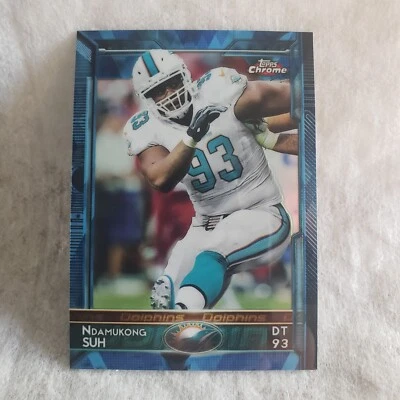 2015 Topps Chrome Ndamukong Suh Blue Diamond Refractor Card  - Image 1 of 4