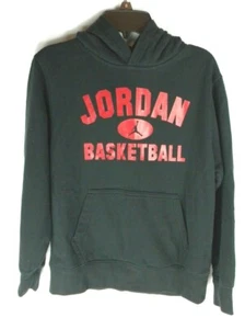 Jordan  Hoodie Boy's/ Kid's Size Medium 10- 12 Black Long Sleeve Cotton Blend    - Picture 1 of 12