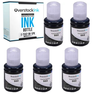 Botellas de tinta de repuesto 5 piezas T502BK para Epson EcoTank ET-4760 ET-4850 ET-4856 - Imagen 1 de 1