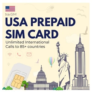 Carte SIM USA Amérique prépayée 10 Go 4G/5G téléphonie plate nationale et internationale - Photo 1 sur 6