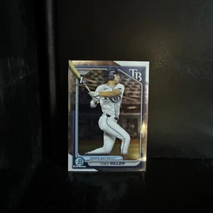2024 Bowman Draft 1st Chrome #BDC-73 Theo Gillen Tampa Bay Rays + Paper Base - Picture 1 of 4