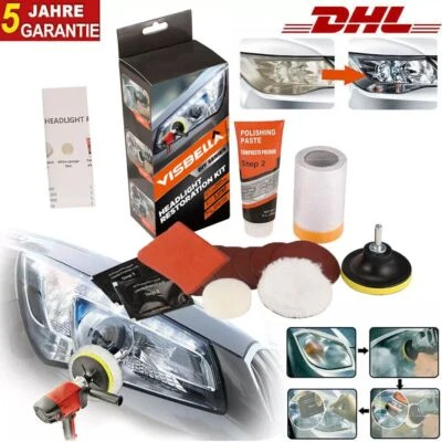 Scheinwerfer Polier Set 15tlg. Politur Set Aufbereitungs-Set Scheinwerferpolitur - Bild 1 von 4