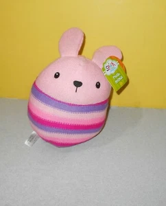 Peluche coniglietto coniglietto 10" Spark Create Imagine a righe maglia sonaglio rosa con etichetta - Foto 1 di 2