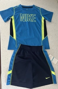 NEW Nike Boys Blue Shorts & T-Shirt Set Athletic Outfit 4/5 NWT - Fast Ship! - Picture 1 of 7