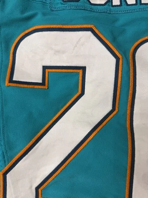#20 迈阿密 DOLPHINS RESHAD JONES 比赛使用 AQUA Nike 球衣 尺寸-38 1016 哇 — 第 1/4 张图片