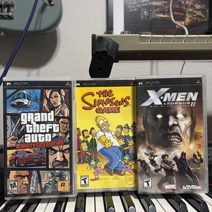 PSP Games Lot Bundle of 3 (The Simpsons, X-Men, GTA) - Picture 1 of 15