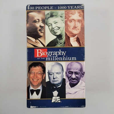 Biography of the Millennium 100 People 1000 Years A&E 4 VHS Boxed Set NEW 1999 - Image 1 of 4