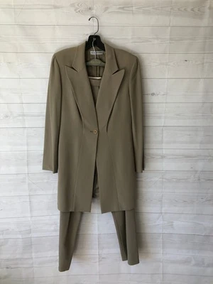 Traje Pantalón Emporio Armani Vintage Mujer Talla 44 Tostado Hecho en Italia Foto 1 de 4