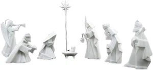 Porcelain 9 Piece Nativity Set - Picture 1 of 3
