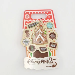 2025 Disney Parks Weihnachten Lebkuchen Logo zeitgenössisch Epcot Promenade LR Pin - Bild 1 von 1