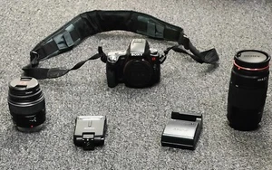 Sony a55 with Marco lens 75-300 Sony lens 18-55 battery charger Sony mount flash - Picture 1 of 21