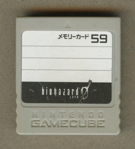 Nintendo GameCube 59 Resident Evil Biohazard Memory Card DOL-008 Japan Import - Picture 1 of 2