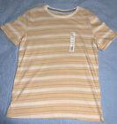 Sonoma The Supersoft Tee. Size XL 18/20. Ivory/ W/Yellow Stripes. NWT