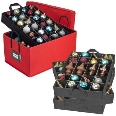 HOLDN’ STORAGE Underbed Christmas Ornament Storage Container Box with Dividers - Image 1 of 4