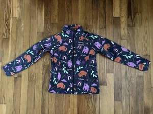 Columbia Gilr's Animals Print Full Zip Fleece Jacket Size Medium - Picture 1 of 6