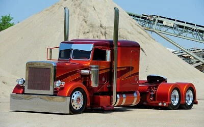 Semirremolque Peterbilt 1988 pintura personalizada | Póster 24 X 36 pulgadas | Foto 1 de 2