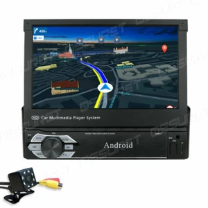 7" Car MP5 Player Android 10.1 GPS Bluetooth Stereo Radio WIFI USB 1DIN w/Camera - Picture 1 of 12