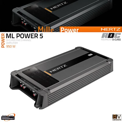 Verstärker Hertz Mille ML Power 5 Kanal Endstufe 950WRMS 4/2Ω D-Class High Level - Bild 1 von 4