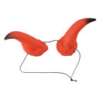 Red Devil OX Horns on Headband Ladies Halloween Fancy Dress Party Headwear