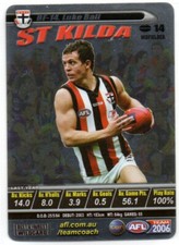 2006 AFL TEAMCOACH SILVER BEST & FAIREST CARDS - PICK FROM DROP DOWN MENU MT/NM